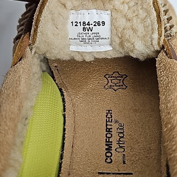 Florsheim Shoe Co Men's Cozzy Leather Moccasin House Slippers Size 8W - Picture 10 of 10